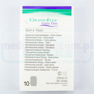 Hydrokoloidní obvaz Granuflex Extra Thin 5*10cm 1ks